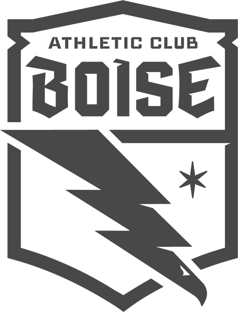 Design breakdown of the 'Agriculture Fields' element in the Athletic Club Boise crest. The image shows a faded crest on the left with the vertical lines beneath the falcon highlighted, and descriptive text on the right explaining how the lines represent Idaho’s cultivated farmland—symbolizing labor, legacy, and the disciplined, generative growth tied to persistence and patience.