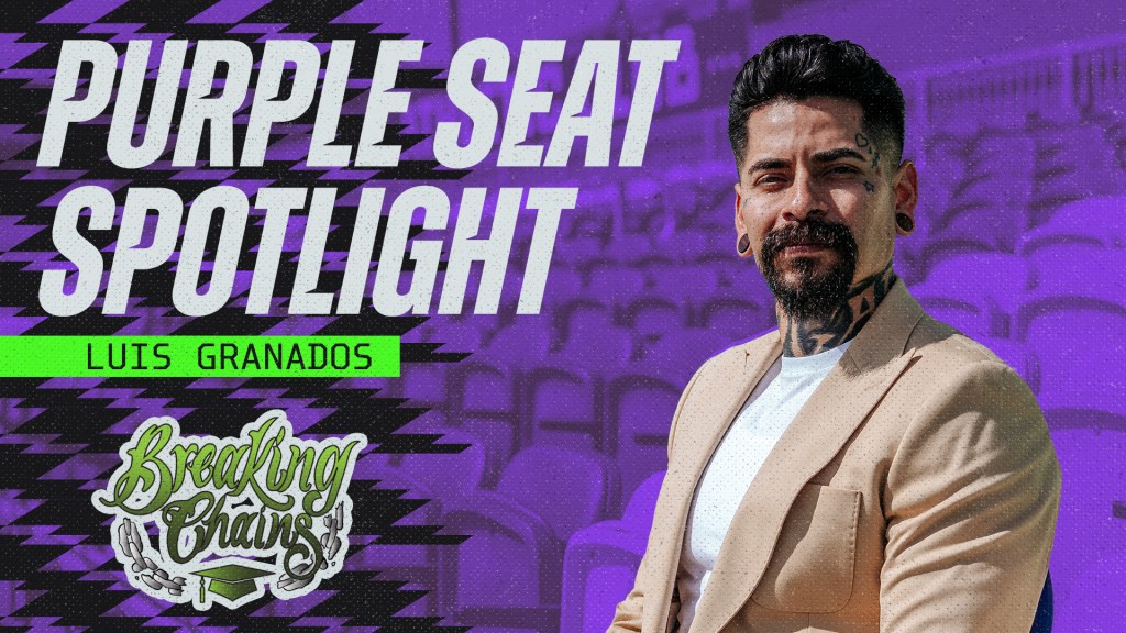 AC Boise Purple Seat Spotlight Breaking Chains