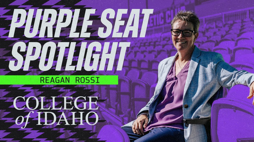 Purple Seat Spotlight featuring Reagan Rossi, Vice President of Athletics at The College of Idaho.